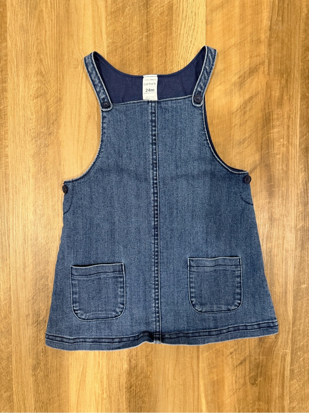 Carter's Dark Blue Denim Overall Dress